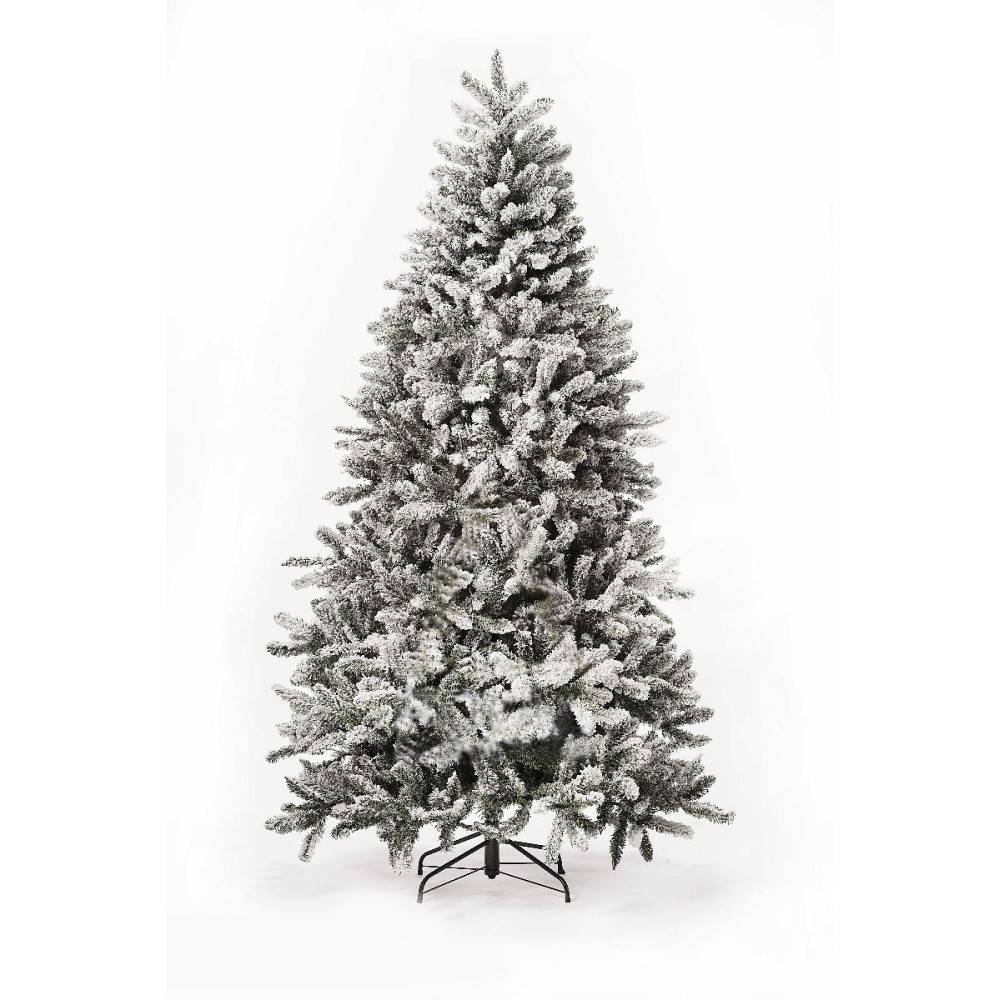 Sapin de Noël Nordmann floqué blanc